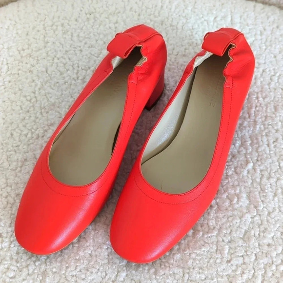 Everlane The Italian Leather Day Heel Red sz 6 - Picture 3 of 11